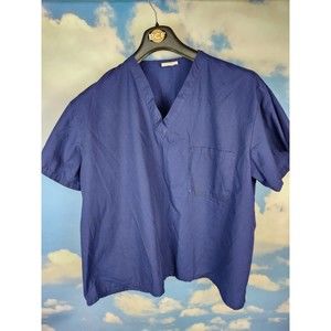 Apple Life Navy Blue Scrub Top Size 3X